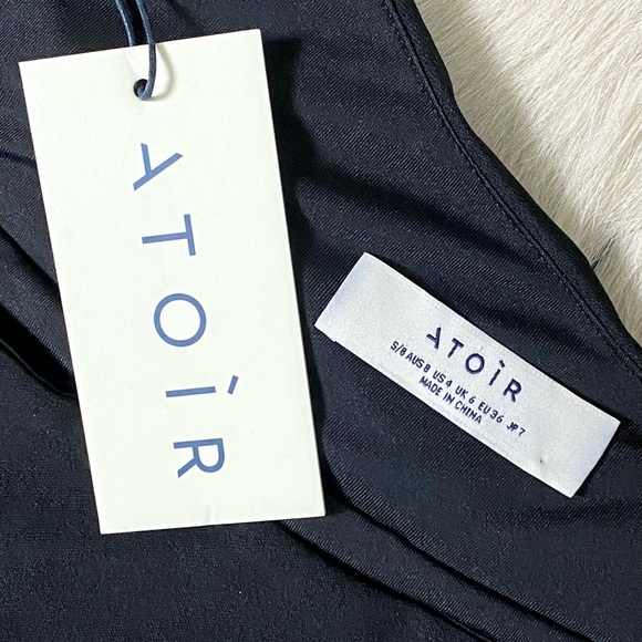 ATOIR V-NECK BEAD STRAP BODYSUIT, BLACK SZ US/4 NWT! - Picture 7 of 8